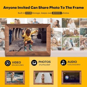 KODAK ψηφιακή κορνίζα CF102P με 10.1" οθόνη αφής, 1+32GB, WiFi, καφέ
