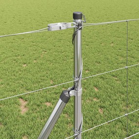 vidaXL Φράχτης Συρμάτινου Φράχτη 100 x 1 μ Ασημί Δίχτυ