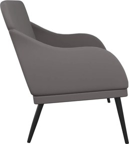 vidaXL Πάγκος Γκρι 110x76x80 εκ. από Συνθετικό Δέρμα