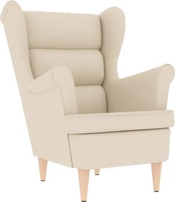 vidaXL Πολυθρόνα Λευκή 74x84x100 cm Λινό