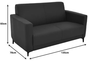 Καναπές διθέσιος Sidica I pakoworld PU σε μπεζ απόχρωση 135x82x81εκ