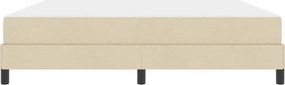 vidaXL Κρεβάτι με ελατήρια Κρεμ 180 x 200 cm ύφασμα