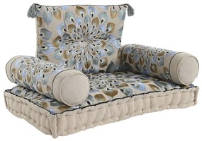 Κήπος πολυθρόνα DKD Home Decor Μπλε Μπεζ 90 x 55 x 18 cm