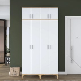 Έπιπλο Εισόδου Καρυδί / Λευκό CUGON 120x37.5x240