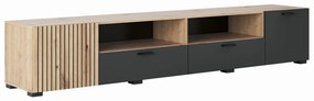 Ξύλινο Έπιπλο Τηλεόρασης DENVER Artizan Oak/Ανθρακί Μ230xΠ42.5xΥ42cm