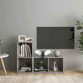 Έπιπλα Τηλεόρασης 2 τεμ. Γκρι Σκυρ. 72x35x36,5 εκ. Επεξ. Ξύλο 3079947