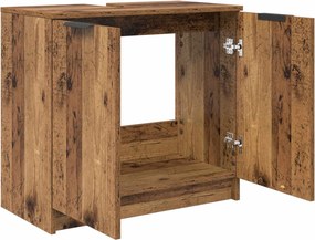 vidaXL Ντουλάπι Μπάνιου Παλιό Ξύλο 64,5 x 33,5 x 59 εκ.