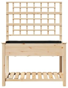 vidaXL Γλάστρα Κήπου Μπεζ 115 x 60.5 x 153 εκ. Στερεό ξύλο έλατου