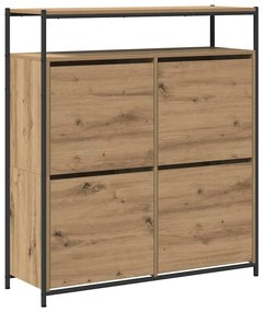 vidaXL Ντουλάπα Παπουτσιών με πόρτα artisan δρυς 100 x 34 x 112 εκ