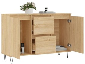vidaXL Μπουφές Sonoma Δρυς 101,5 x 35 x 70 εκ. από Επεξεργασμένο Ξύλο