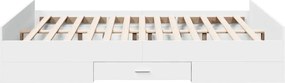 vidaXL Πλαίσιο Κρεβατιού με Συρτάρια Χωρίς Στρώμα Λευκό 140x200 εκ.
