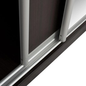 Ντουλάπα Συρόμενη ADLER Δίφυλλη με Καθρέπτη Wenge 160x60x210Υεκ. 160x60x210 εκ.
