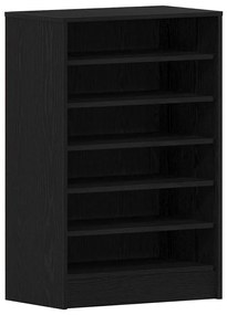 vidaXL Παπουτσοθήκη Μαύρη δρυς 60 x 35 x 92 cm Επεξεργασμένο ξύλο