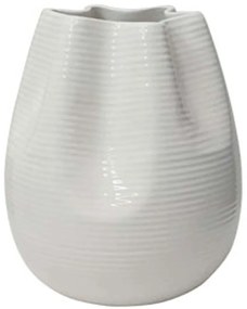 Βάζο Τσαλακωτό 15-00-21305-20 Φ17x21cm White Marhome Κεραμικό
