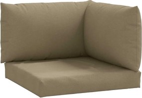 vidaXL Μαξιλάρια από Παλέτες 3 τεμ., Ύφασμα Melange Taupe