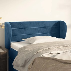 Κεφαλάρι με Πτερύγια Σκούρο Μπλε 103x23x78/88 εκ. Βελούδινο 3117330