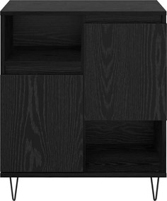 vidaXL Πλαϊνό γραφείο 3 pcs Μαύρη Οξυά 60 x 35 x 70 cm