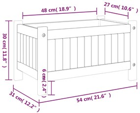 ΖΑΡΝΤΙΝΙΕΡΑ ΚΗΠΟΥ ΜΕ ΕΠΕΝΔΥΣΗ 54X31X30 ΕΚ. ΜΑΣΙΦ ΞΥΛΟ ΑΚΑΚΙΑΣ 366429