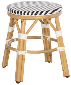 ΣΚΑΜΠΟ ΑΛΟΥΜΙΝΙΟΥ CHINO HM6285.03 BAMBOO LOOK-TEXTILENE ΛΕΥΚΟ-ΜΑΥΡΟ Φ36x46Υεκ. (1 Τεμμάχια)