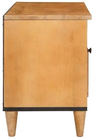 vidaXL Ντουλάπι TV Ανοιχτό καφέ 80 x 33 x 46 εκ Μασίφ ξύλο μάνγκο