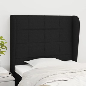 Κεφαλάρι με Πτερύγια Μαύρο 103x23x118/128 εκ. Υφασμάτινο 3117948