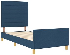 vidaXL Μπλε Υφασμάτινο Κρεβάτι 100x200 εκ.