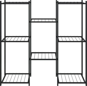 vidaXL Βάση Λουλουδιών Μαύρη 83 x 25 x 80 εκ. Σιδερένια