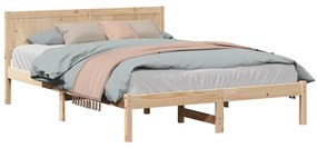 vidaXL Σκελετός Κρεβατιού Καφέ 160 x 200 cm Μασίφ ξύλο πεύκου