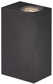 Φωτιστικό Τοίχου Asbol Kubi 2019071003 9,5x6,7x15cm Led 2x150Lm 6,5W 3000K IP44 Black Nordlux Aluminium, Glass