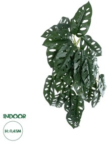 GloboStar® Artificial Garden MONSTERA HANGING PLANT 20608 Τεχνητό Διακοσμητικό Κρεμαστό Φυτό Μονστέρα Υ45cm