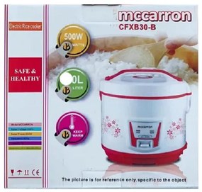 Συσκευή Μαγειρέματος Ρυζιού 35L 500W CFXB30-B Mccarron – Λευκή
