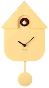 Ρολόι Τοίχου KA5768LY Modern Cuckoo Light Yellow Karlsson Πλαστικό