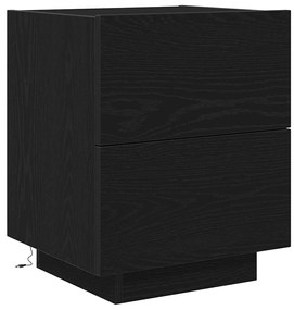 vidaXL Κομοδίνο Μαύρη δρυς 45 x 40 x 55 εκ Επεξεργασμένο ξύλο