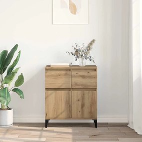 vidaXL Πλαϊνό γραφείο με συρτάρι Artisan Oak 60 x 35 x 70 cm