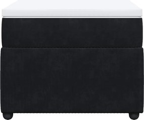 vidaXL Κρεβάτι Boxspring με Στρώμα Μαύρο 100x200 εκ. Βελούδινο