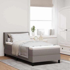 vidaXL Κρεβάτι box spring με στρώμα με στρώμα Taupe 80 x 200 cm