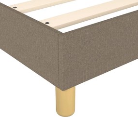 vidaXL Κρεβάτι Boxspring με Στρώμα Taupe 140x200 εκ. Υφασμάτινο