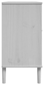 Μπουφές SENJA Λευκό / Ρατάν 112 x 40 x 80 εκ. Μασίφ Ξύλο Πεύκου - Λευκό