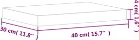 vidaXL Επιφάνεια Κοπής 40x30x4 εκ. από Μασίφ Ξύλο Οξιάς