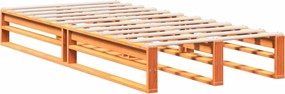 vidaXL Κρεβάτι Βιβλιοθήκη Χωρίς Στρώμα 75x190 εκ Μασίφ Ξύλο Πεύκου