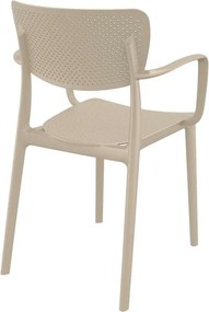 Πολυθρόνα Πολυπροπυλενίου Loft Dove Grey 54X53X82εκ.