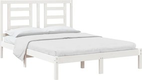 vidaXL Σκελετός Κρεβ. Χωρίς Στρώμα Λευκό 140x190 εκ Μασίφ Πεύκο
