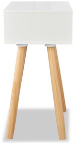 vidaXL Κομοδίνα 2 τεμ. Λευκά 40 x 30 x 61 εκ. από Μασίφ Ξύλο Πεύκου
