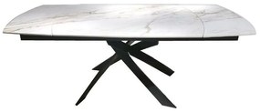 Επεκτεινόμενο Τραπέζι Twist Λευκό 120x90x76 εκ. - Μαύρο