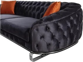 Σετ Σαλονιού 3 + 3 + 1 σε μπλε και μπεζ χρώμα 240x71x97 cm