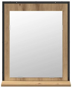 vidaXL Σετ Επίπλων Μπάνιου Επιτοίχιο 2 pcs Καφέ Επεξεργασμένο ξύλο