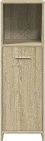 vidaXL Στήλη Μπάνιου Sonoma Δρυς 30 x 30 x 95 εκ. Επεξεργασμένο Ξύλο