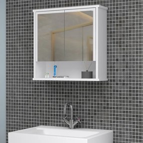 Καθρέπτης μπάνιου Delo Μegapap χρώμα λευκό 62x17,5x60εκ.