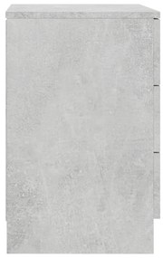 vidaXL Κομοδίνο Γκρι του Σκυροδέματος 38 x 35 x 56 εκ. από Επεξ. Ξύλο