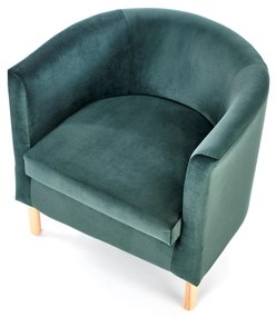 CLUBBY 2 leisure armchair dark green / natural DIOMMI V-PL-CLUBBY_2-FOT-C.ZIELONY